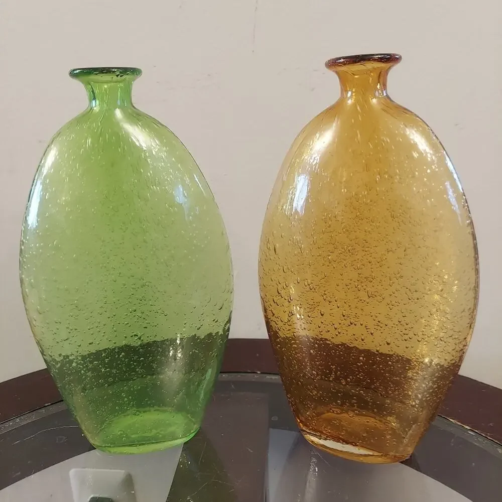 Mid Century Italian Amici Art Blown Bubble Glass 9.5